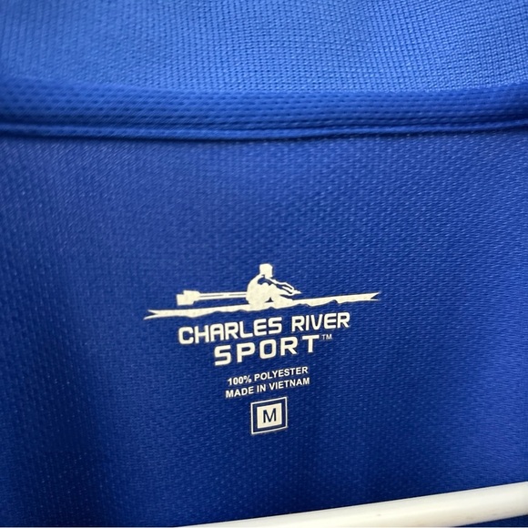 US Air Force Polo Shirt Medium Blue White Gray Logo Military Pilot Golf Mens - Picture 4 of 8